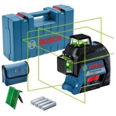 Bosch  GLL 3-80 G - Nivela laser cu linii, 30 m, +/-0.3 mm/m, 3 linii laser, fascicul verde, proiectie 360 grade, valiza plastic