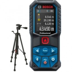 Bosch  GLM 50-27 C - Telemetru laser, 50 m, 30 valori memorate + Trepied, 550-1570 mm, 1/4 inch