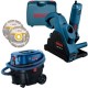 Bosch  GNF 35 CA + GAS 12-25 PL - Freza pentru caneluri beton, 1400 W, 150 mm, valiza plastic + Aspirator umed-uscat, 1250 W, 200 mbar, 25 l + Set discuri diamantate de taiere segmentate, 150x22.2x2 mm, 2 bucati