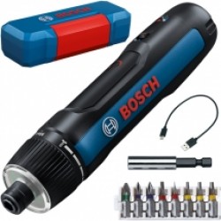 Bosch  GO - Masina de insurubat cu 1 acumulator, Li-Ion, 3.6 V, 2 Ah, 2.5 Nm, turatie reglabila, valiza plastic, accesorii