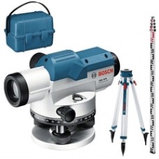Bosch  GOL 32G + BT160 + GR500 - Nivela optica, 120 m, 32X, +/-15 grade, trepied, mira, valiza plastic