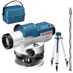 Bosch  GOL 32G + BT160 + GR500 - Nivela optica, 120 m, 32X, +/-15 grade, trepied, mira, valiza plastic