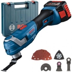 Bosch  GOP 185-LI - Multicutter cu 1 acumulator, Li-Ion, 18 V, 4 Ah, valiza plastic, accesorii