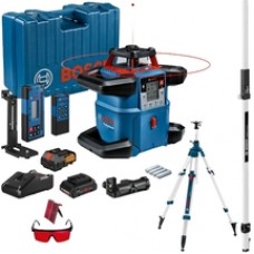 Bosch  GRL 600 CHV - Nivela laser rotativa, 60 m, valiza plastic + Trepied, 2950 mm, 5/8 inch + Rigla pentru nivela laser, 2.4 m