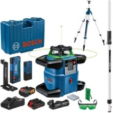 Bosch  GRL 650 CHVG - Nivela laser rotativa, 70 m, valiza plastic + Trepied, 2950 mm, 5/8 inch + Rigla pentru nivela laser, 2.4 m