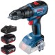 Bosch  GSB 18V-50 - Masina de gaurit si insurubat cu percutie, 50 Nm + Set 2 acumulatori si incarcator, Li-Ion, 18 V, 4 Ah