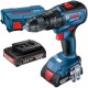 Bosch  GSB 18V-50 - Masina de gaurit si insurubat cu percutie cu 2 acumulatori, Li-Ion, 18 V, 2 Ah, 50 Nm, motor fara perii, led iluminare, valiza plastic