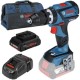 Bosch  GSB 18V-60 C - Masina de gaurit si insurubat cu percutie, 60 Nm + Acumulator ProCORE, Li-Ion, 18 V, 4 Ah + Incarcator + Geanta textila