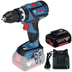 Bosch  GSB 18V-60 C - Masina de gaurit si insurubat cu percutie, 60 Nm, valiza speciala + Acumulator, Li-Ion, 18 V, 4 Ah + Incarcator