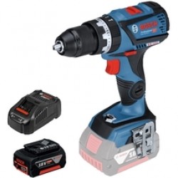 Bosch  GSB 18V-60 C - Masina de gaurit si insurubat cu percutie, 60 Nm, valiza speciala + Acumulator, Li-Ion, 18 V, 5 Ah + Incarcator