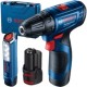 Bosch  GSR 120 LI - Masina de gaurit si insurubat cu 2 acumulatori, Li-Ion, 12 V, 2 Ah, 30 Nm, led iluminare, valiza plastic, accesorii