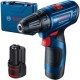 Bosch  GSR 120-LI - Masina de gaurit si insurubat cu 2 acumulatori, Li-Ion, 12 V, 2 Ah, 30 Nm, valiza plastic