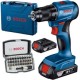 Bosch  GSR 185-LI - Masina de gaurit si insurubat cu 2 acumulatori, Li-Ion, 18 V, 2 Ah, 50 Nm, valiza plastic + Set capete de insurubare, mixte, 32 bucati