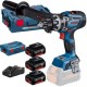 Bosch  GSR 18V-150 C - Masina de gaurit si insurubat, 150 Nm, valiza speciala + Set 3 acumulatori si incarcator, Li-Ion, 18 V, 5 Ah, valiza speciala