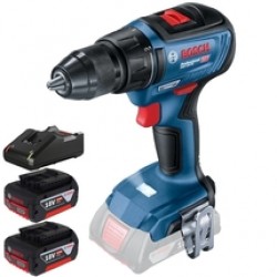 Bosch  GSR 18V-50 - Masina de gaurit si insurubat, 50 Nm + Set 2 acumulatori si incarcator, Li-Ion, 18 V, 4 Ah