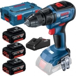 Bosch  GSR 18V-50 - Masina de gaurit si insurubat, 50 Nm + Set 3 acumulatori si incarcator, Li-Ion, 18 V, 5 Ah, valiza speciala