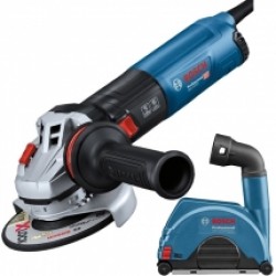 Bosch  GWS 14-125 + GDE 115/125 FC-T - Polizor unghiular, 1400 W, 125 mm + Sistem aspirare praf