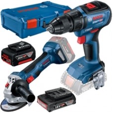 Bosch  GWS 180-Li + GSR 18V-50 - Polizor unghiular, 125 W + Masina de gaurit si insurubat, 50 Nm + Acumulator, Li-Ion, 18 V, 2 Ah + Acumulator, Li-Ion, 18 V, 5 Ah + Incarcator + Valiza speciala XL-BOXX
