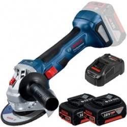 Bosch  GWS 180-LI - Polizor unghiular, 125 mm + 2x Acumulator, Li-Ion, 18 V, 5 Ah + Incarcator