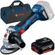 Bosch  GWS 180-LI - Polizor unghiular, 125 mm + Acumulator, Li-Ion, 18 V, 4 Ah + Geanta textila