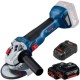 Bosch  GWS 18V-10 - Polizor unghiular, 115 mm + Set 2 acumulatori si incarcator, Li-Ion, 18 V, 5 Ah