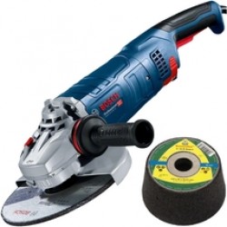 Bosch  GWS 24-230 JZ + Klingspor C 16 R SUPRA - Polizor unghiular, 2400 W, 230 mm + Piatra oala abraziva, 110x22.2 mm