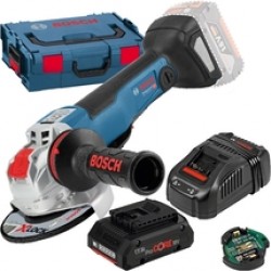 Bosch  GWX 18V-10 PSC X-LOCK - Polizor unghiular, 125 mm, valiza speciala, accesorii + Acumulator ProCORE, Li-Ion, 18 V, 4 Ah + Incarcator