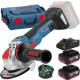 Bosch  GWX 18V-10 SC X-LOCK - Polizor unghiular, 125 mm, valiza speciala, accesorii + Set 2 acumulatori si incarcator, Li-Ion, 18 V, 4 Ah