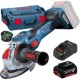 Bosch  GWX 18V-15 SC X-LOCK BITURBO - Polizor unghiular, valiza speciala, accesorii + Acumulator, Li-Ion, 18 V, 5 Ah + Incarcator
