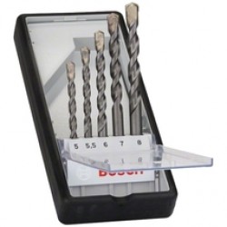 Bosch  Robust Line CYL-3 - Set burghie de zidarie, 5-8  mm, tija cilindrica, 5 bucati