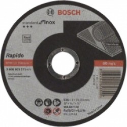 Bosch  Standard for Inox Rapido - Set discuri taiere inox, 125x22.2x1 mm, 10 bucati