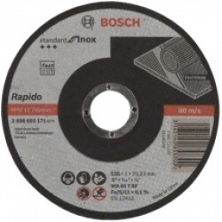 Bosch  Standard for Inox - Rapido - Set discuri taiere inox, 125x22.2x1 mm, 5 bucati
