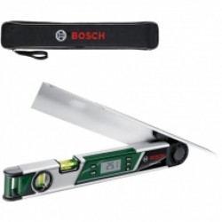 Bosch  UniversalAngle - Goniometru digital, 220 grade, +/- 2 mm/m, 400 mm, deconectare automata, memorare masuratori, geanta textila