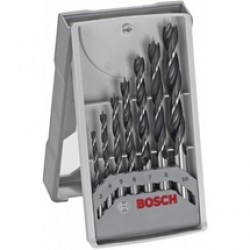 Bosch  X-Pro Line - Set burghie lemn cu varf ascutit, 3-10  mm, tija cilindrica, 7 bucati