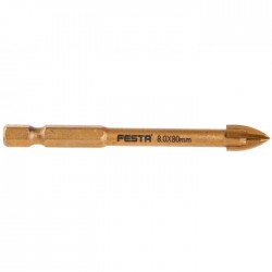 Burghie pentru sticla si ceramica cu coada 1/4