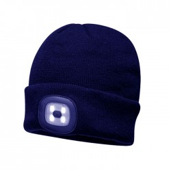 Caciula Bleumarin cu LED reincarcabil