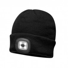 Caciula Neagra cu LED reincarcabil