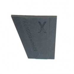 Capac stanga Aerocompact XCL40, pentru sina X40, aluminiu, negru