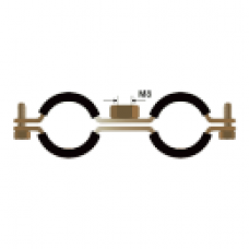  COLIER DUBLU ORIZONTAL CU PROTECTIE DE CAUCIUC