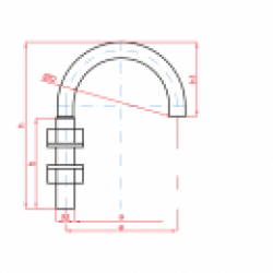  COLIER  “U”, ZINCAT - TIP B, PENTRU TEVI - SIMILAR DIN 3570