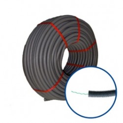 Copex / tub riflat poliolefina Legrand 651232, D exterior 32 mm, 750 N, cu fir de tragere, rola 50 m