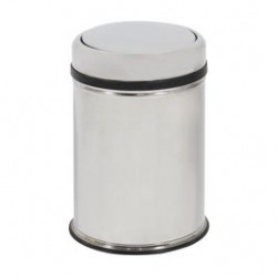 
                                        Cos gunoi BCK495400 din inox + plastic, forma cilindrica, cromat, cu capac gravitational, 8L                                    