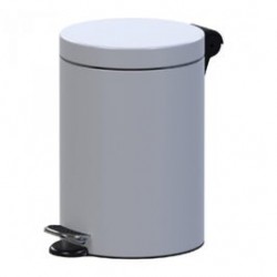 
                                        Cos gunoi cu pedala Studio Casa, antiseptic, metal, alb, 5 L                                    