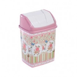 
                                        Cos gunoi din plastic BEL7398, forma dreptunghiulara, cu capac batant, 9L                                    