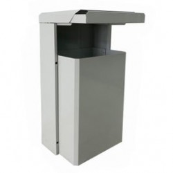 
                                        Cos gunoi metalic 1645, gri, forma dreptunghiulara, 45 L                                    