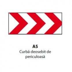 Curbă deosebit de periculoasă, Indicator rutier