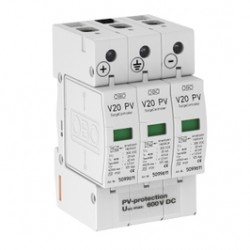 Descarcator la supratensiuni Obo 5094605 pentru instalatii fotovoltaice, V20-C, 3 module, 600V DC