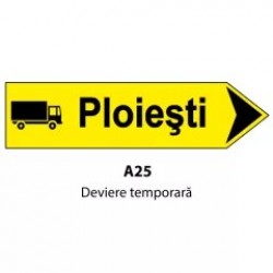 Deviere temporară U24, Indicator rutier
