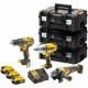 DeWalt  DCD791 + DCF899 + DCG406 - Masina de gaurit si insurubat, 70 Nm + Masina de insurubat cu impact, 950 Nm + Polizor unghiular, 125 mm, 3 acumulatori, Li-Ion, 18 V, 5 Ah, 3 valize speciale