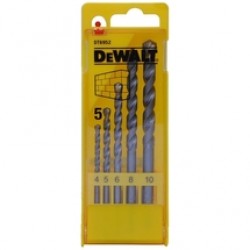 DeWalt  DT6952 - Set burghie de zidarie, 4-10  mm, tija cilindrica, 5 bucati
